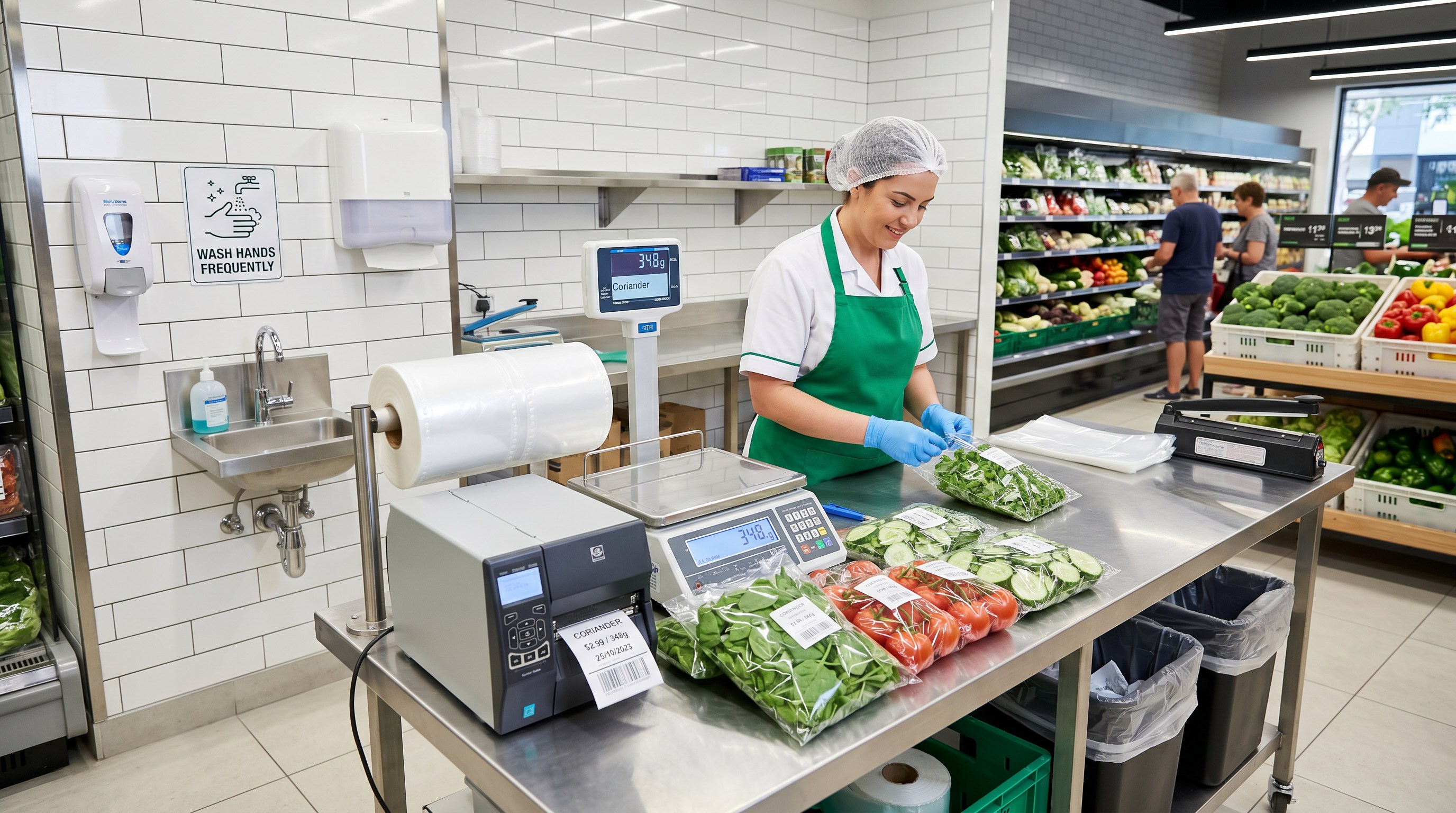 The open packing station at Fresh Roots